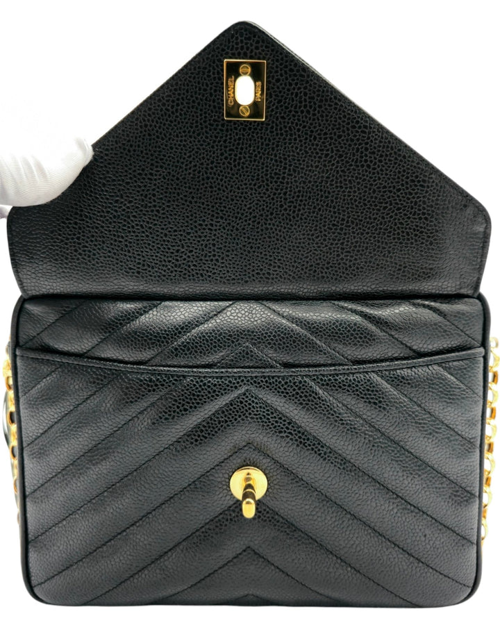 Chanel Chevron Caviar Bijoux Camera Flap Bag Forgotten Luxuries