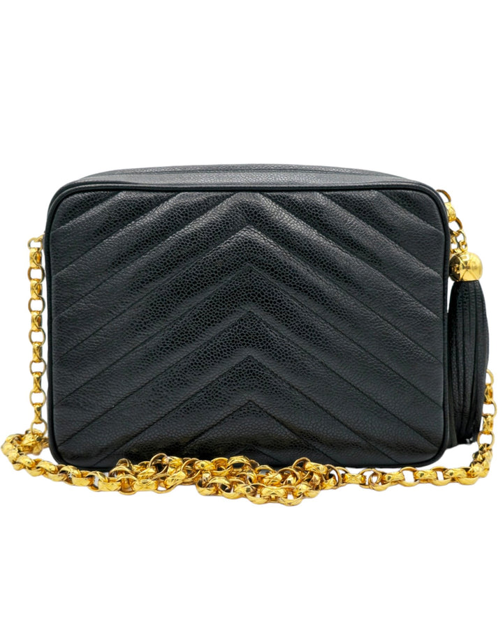 Chanel Chevron Caviar Bijoux Camera Flap Bag Forgotten Luxuries