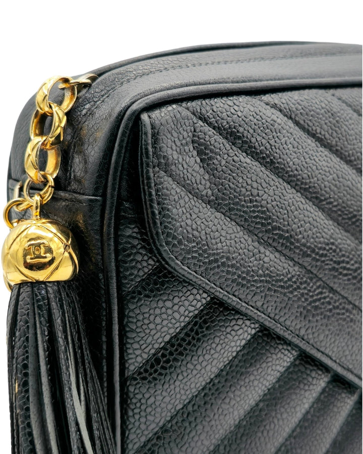 Chanel Chevron Caviar Bijoux Camera Flap Bag Forgotten Luxuries