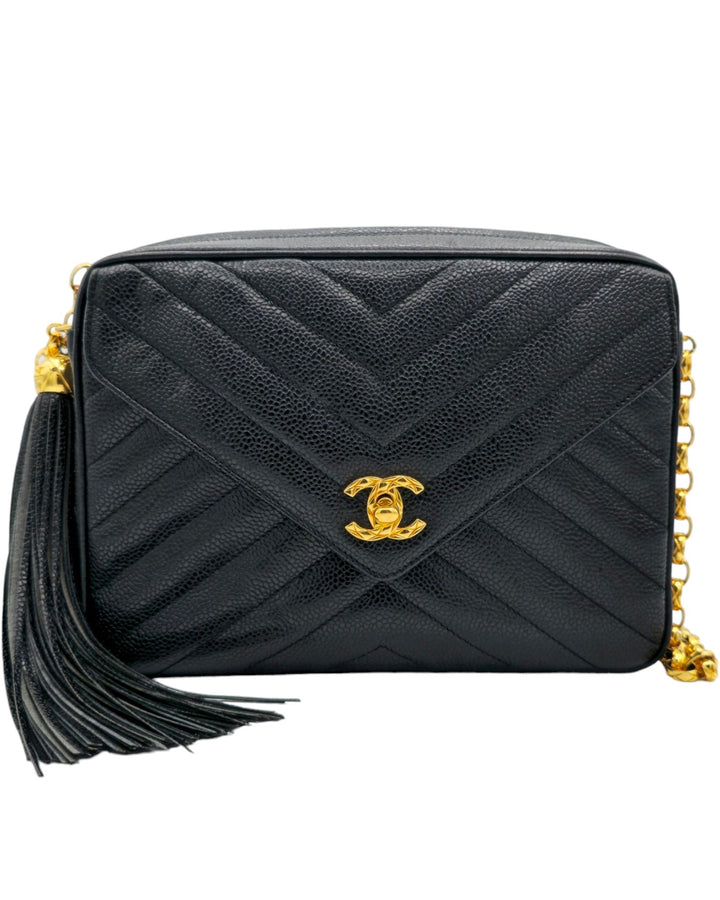 Chanel Chevron Caviar Bijoux Camera Flap Bag Forgotten Luxuries