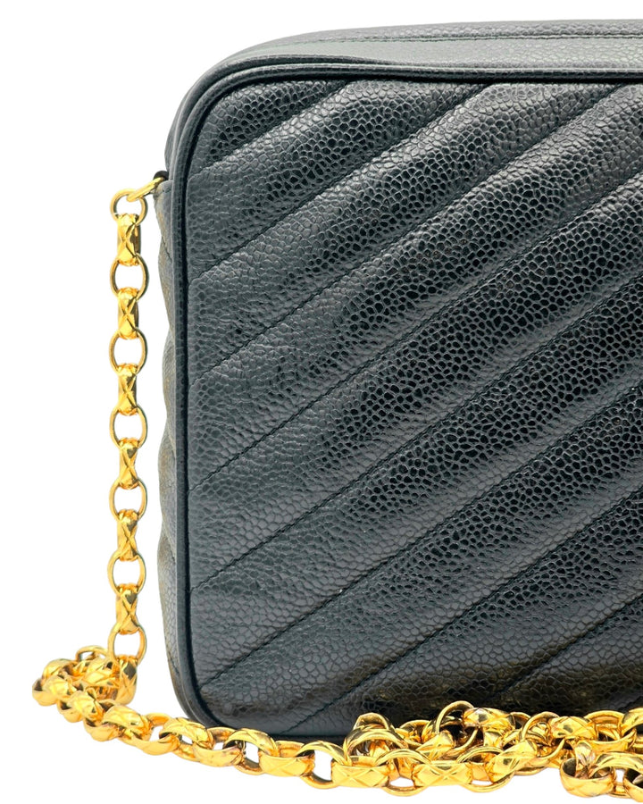 Chanel Chevron Caviar Bijoux Camera Flap Bag Forgotten Luxuries