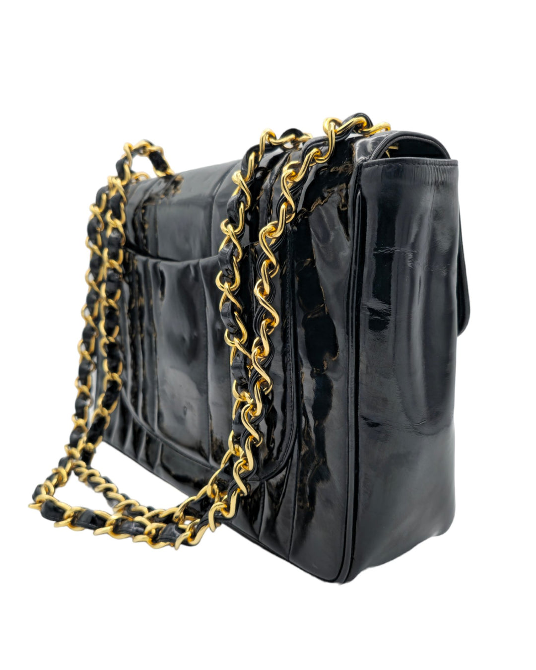 Chanel Mademoiselle Patent Vertical Quilt Flap Forgotten Luxuries