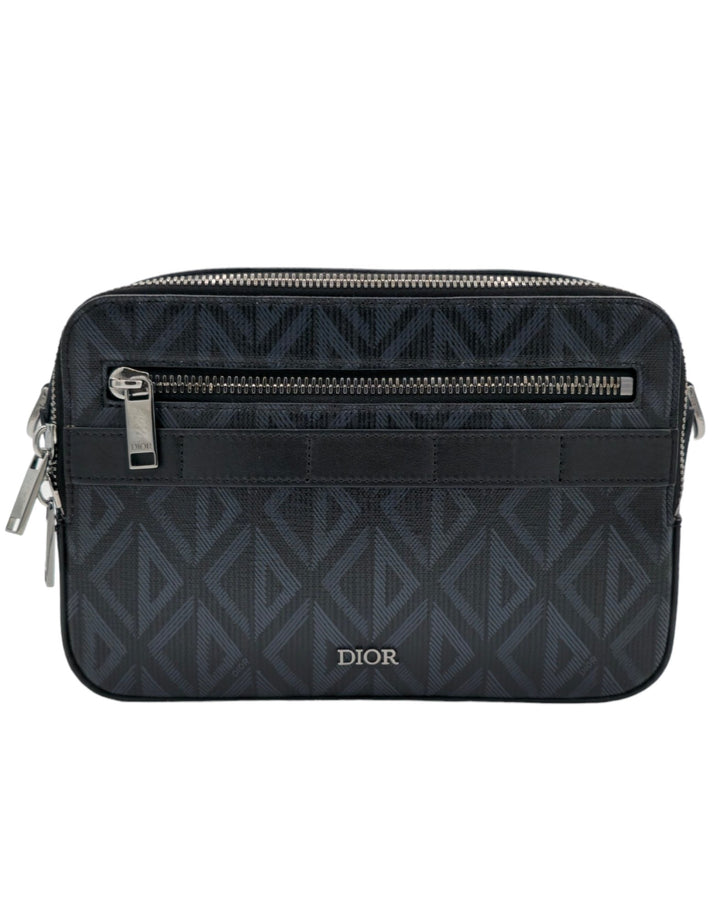 Christian Dior Safari Bag - Black CD Diamond Canvas Forgotten Luxuries