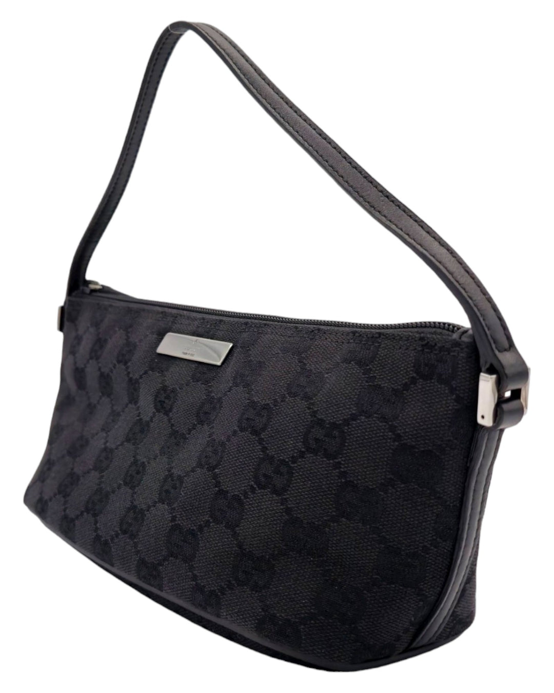 Gucci Monogram Boat Pochette - Black Forgotten Luxuries