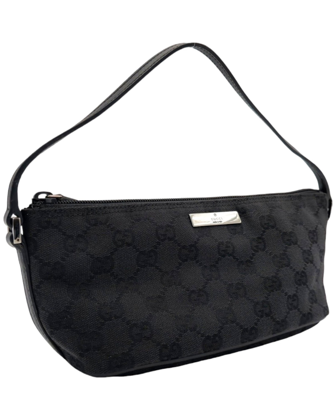 Gucci Monogram Boat Pochette - Black Forgotten Luxuries