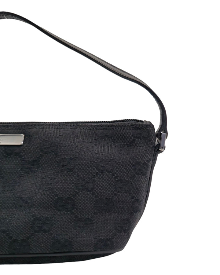 Gucci Monogram Boat Pochette - Black Forgotten Luxuries