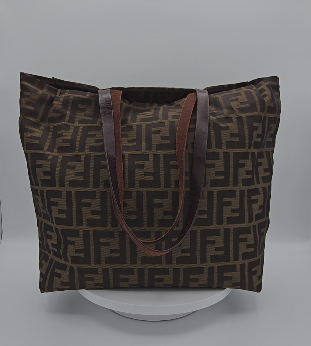 Zucca Canvas Tote Bag - Brown